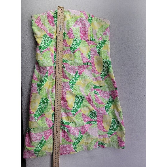 Lilly Pulitzer Franco Multi Wing Ding Strapless Tie Back Dress Size 6 Palm Beach - Picture 11 of 11